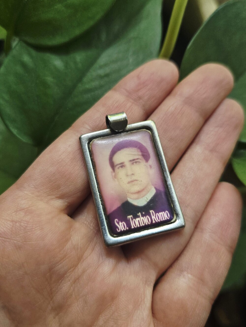 Vintage Santo Toribio Romo Pendant – Catholic Saint Medal, Religious Charm